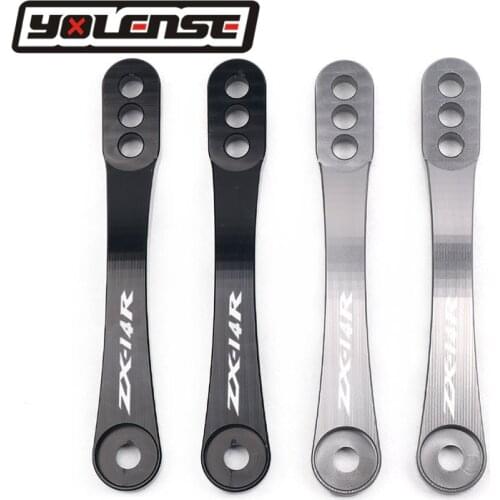 For KAWASAKI Ninja ZX14 ZX14R ZX-14 ZX-14R ZZR1400 2006-2020 Motorcycle Rear Shock Suspension Lowering Linkage Drop Links Kit 4"