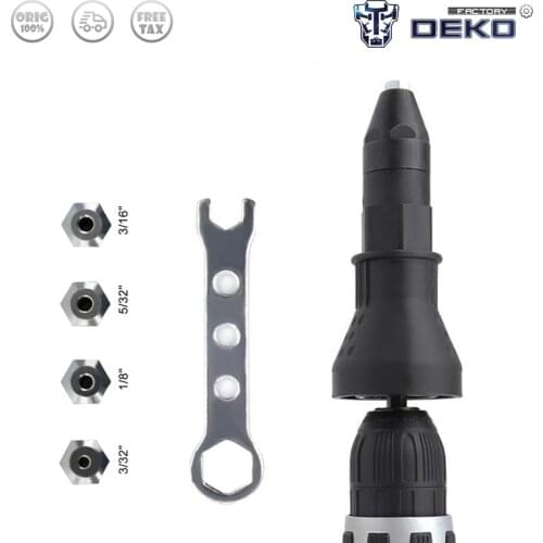 Factory Outlet DEKO Electric Rivet Nut Gun Riveting Tool Cordless Riveting Drill Adaptor Insert Nut Tool Riveting Drill Adapter