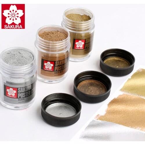 1 Bottle SAKURA 45ml Powdery Gouache Pigment Single Bottle Mixed Degumming Pigment Solid Color Advertising Poster Poster