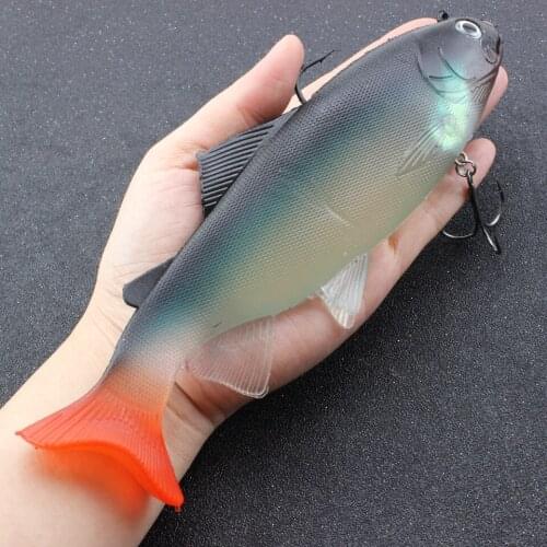 1pcs Huge Fish Bait 20cm 137g Sea Ocean Boat Fishing Lure Soft Plastic Lure Soft Fishing Tackle Artificial Baits Fishing Tackle