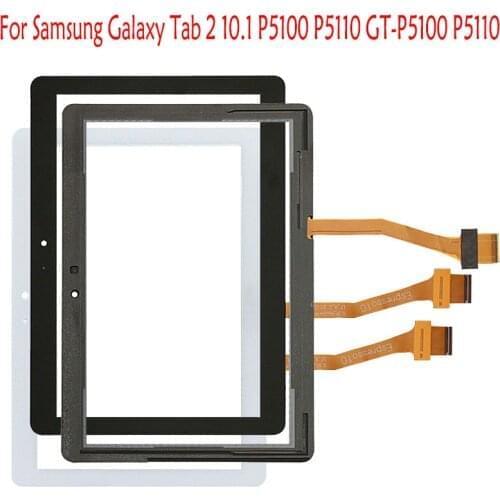 1 Pcs (Tested) For Samsung Galaxy Tab 2 P5100 P5110 N8000 N8010 Touch Screen Digitizer Sensor Front Glass Lens Panel+Adhesive