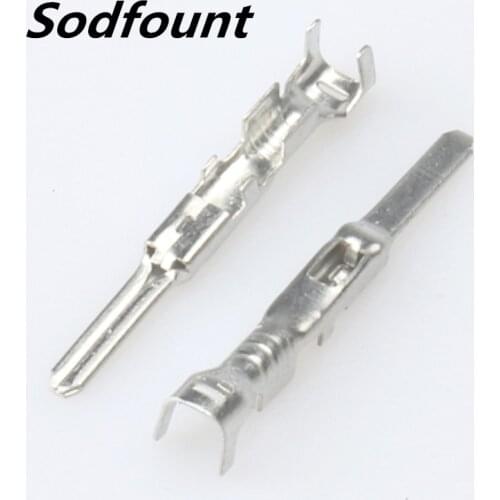 100pcs H62 brass tinned 2.2mm male car connector terminal block DJ613-2.2A