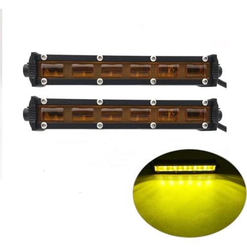 2 PCS Super Slim 6D Lens 18W Led Bar Offroad Light For Off road Trucks 4X4 Boat Auto DRL Fog lamp Bulbs 12V 24V Amber