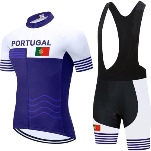 2021 National Team Portugal Cycling Clothes Summer Quick Dry Short Sleeve Cycling Jersey Men Completo Ciclismo Estivo BICYCLING