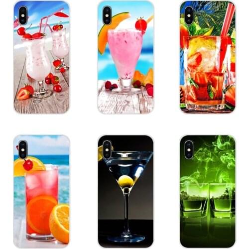 Accessories Phone Skin Case Delicious Cocktail Pattern For Apple iPhone X XR XS 11Pro MAX 4S 5S 5C SE 6S 7 8 Plus ipod touch 5 6