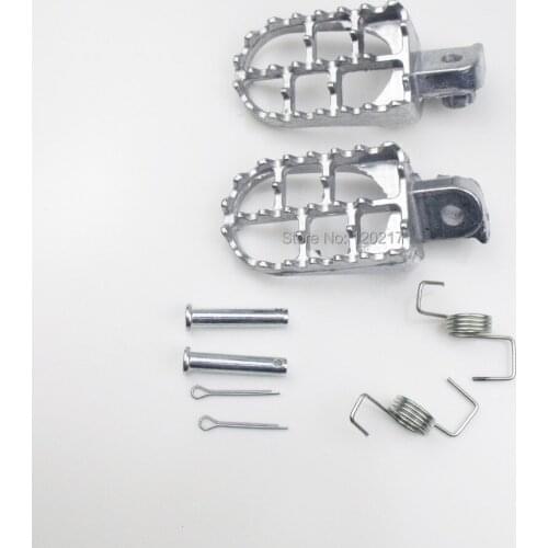 Free Shipping New Aluminium Foot Pegs Peg Foot Rests KLX TTR CRF50 CRF70 CRF250 XR50 XR70 PW50 TW200 PW80 Pit Dirt Bike