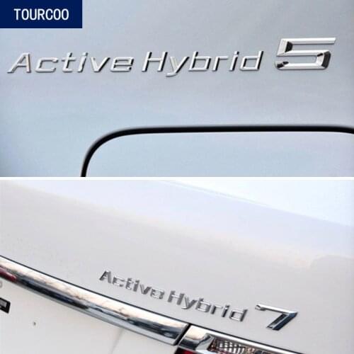 For BMW Active Hybrid 3 5 7 Emblem Badge Sticker Tailgate Fender Car Refitting Stickers Accessories