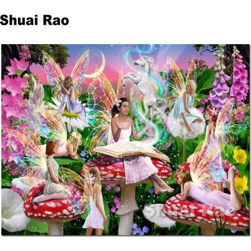 Unicorn Of The Butterflies diamond painting full round resin Diamond mosaic Animal diamond embroidery patterns horse home art