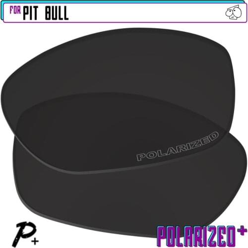 EZReplace Polarized Replacement Lenses for - Oakley Pit Bull Sunglasses - Black P Plus