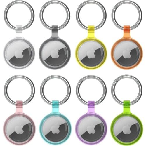TPU Case for Apple Airtags Anti-scratch Protector Cover For AirTag Locator Tracker Anti-lost Keychain Protective Sleeve