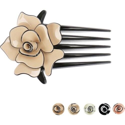 Acrylic Flower Hair Combs Hair Accessories for Bridal Flower Headpiece Women Bride Hair Ornaments Jewelry Headdress