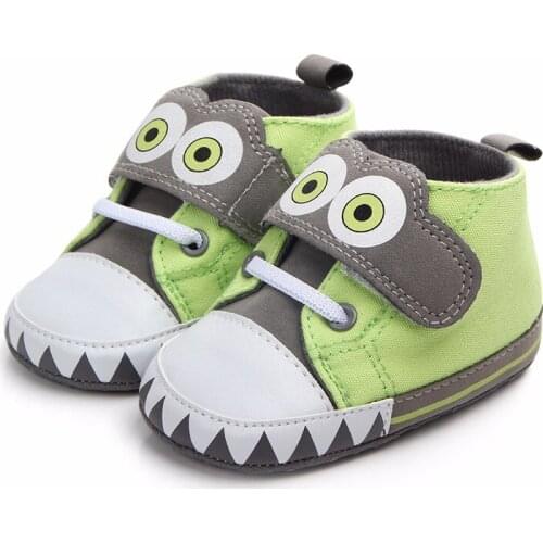 Ins Baby First Walkers Spring Baby Boys Girls Cute Shoes Soft Sole Anti-slip Big Eyes Pattern Crib Shoes