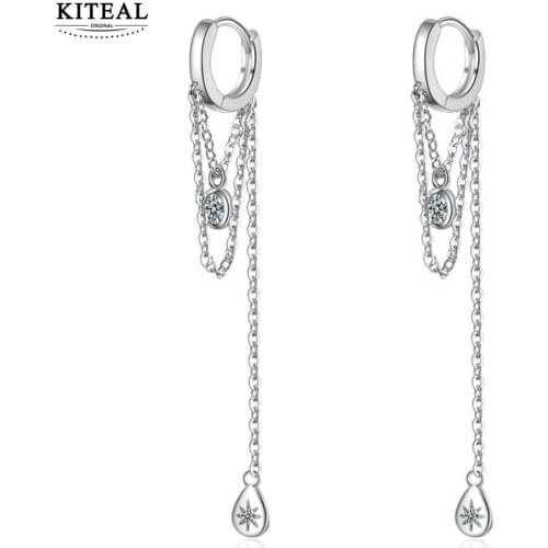 KITEAL Best Gift silver plated Girl clip earrings Circles women earing Charming Jewelry Accessories