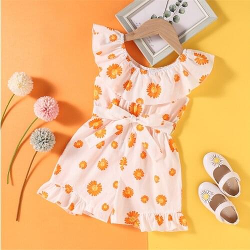 Floral Print Jumpsuit Newborn Infant Baby Girl Cotton Romper Fashion One Piece Jumpsuit Clothes baby girl Summer clothes