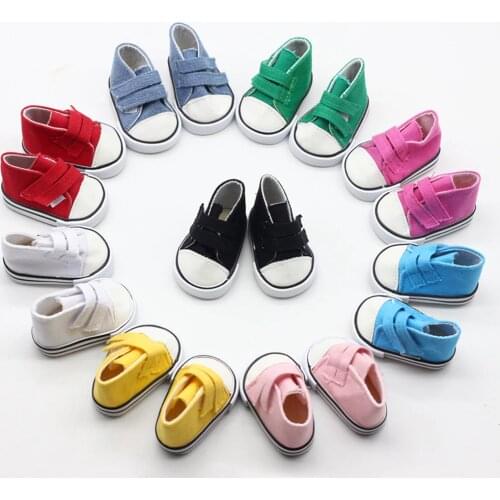 Best Sale1 Pair 5cm Canvas Shoes For BJD Doll Fashion Mini Shoes Doll Shoes for Russian DIY handmade doll Doll Accessories