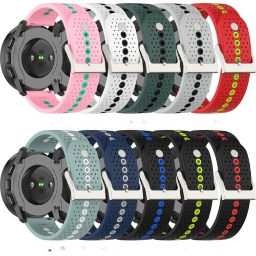 Fashion High Quality Watch Accessories Suitable For Suunto 9 Speak Smart Watch Color Hole Silicone Sports Wristband 10 Colors