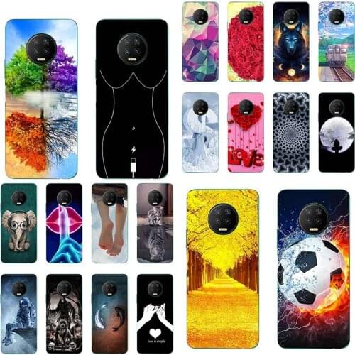 Soft Phone Shell For Infinix Note 7 Covers For Infinix Note7 Funny Flower Protective Phone