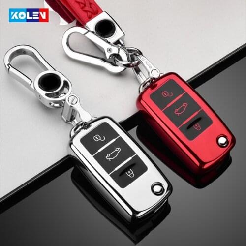 Soft TPU Car Remote Key Case Full Cover Holder For Volkswagen VW POLO Tiguan Passat B5 B6 B7 Golf EOS Scirocco Jetta MK6 Octavia