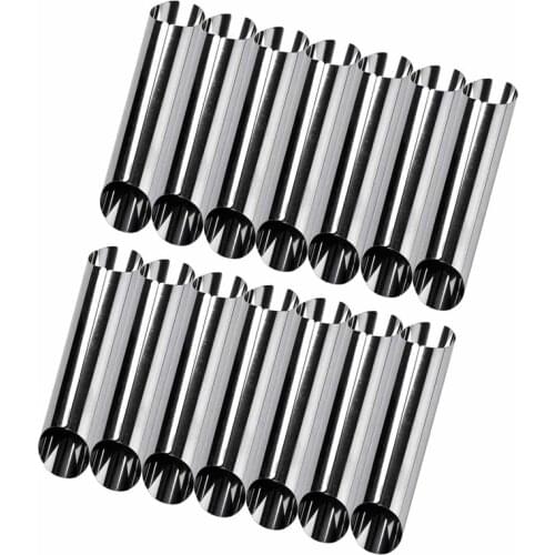 Set Of 14 430 Stainless Steel Tubes Cannoli Pastry Forms Molds-5 Inch