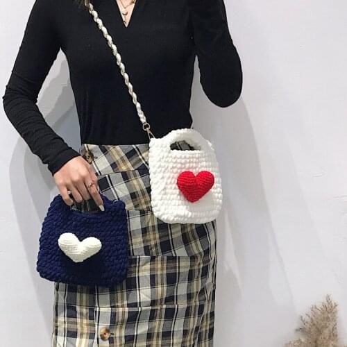 Sweet Heart Metal Chain Material Set for Wool Bag Handbag Sewing DIY