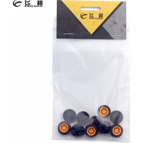 Feichao 10pcs 20*8*1.9mm Mini Hollow Rubber Tires Toy Car Wheels DIY Model Accessories