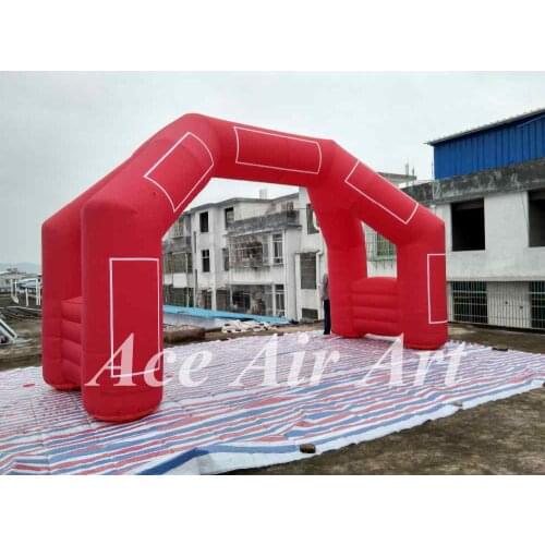 Custom 20' 4 legs inflatable door arch model with removable logo & blower for finish line in sport