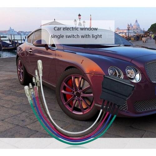 Professional 5Pin 12 For 24 v Black Car Power Window Switch With Plastic Lamp Electronic Components Universal For Cars