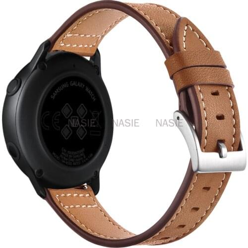 Correa For Samsung Galaxy watch 4 44mm Classic 46mm 42mm Leather Strap Bracelet for Galaxy watch 3 41mm/Active 2 40mm 44mm band
