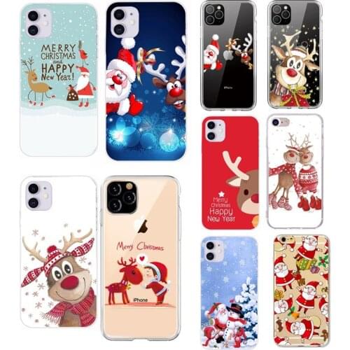 Christmas Case For Samsung Galaxy A11 A21SA71 A51 A50 A70 A30 A50S A30S A7 2018 Cover Cute Deer Christmas Deer TPU Case Gifts