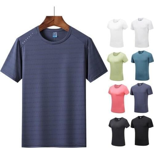 Summer Fashion Casual Shirts Men Breathable Sport Trunning Shirts Streetwear Brand Short Sleeve Shirt Top Training Sportswear