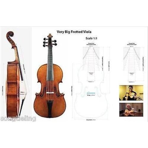 Hand made big 5 string viola 17 7/8" fretted viola (455mm),big resonant sound