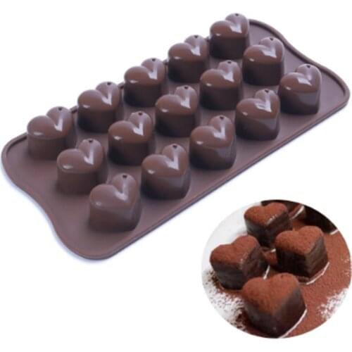 Love Heart Shaped Chocolate Silicone Mold Chocolate Fudge Silicone Mold Baking Tools DIY Ice Tray Baking Mold