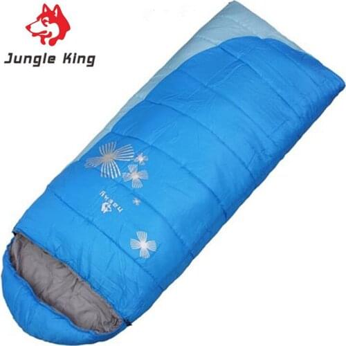 Jungle King New outdoor camping warm cotton sleeping bag autumn and winter envelope stitching double sleeping bag -10 degrees
