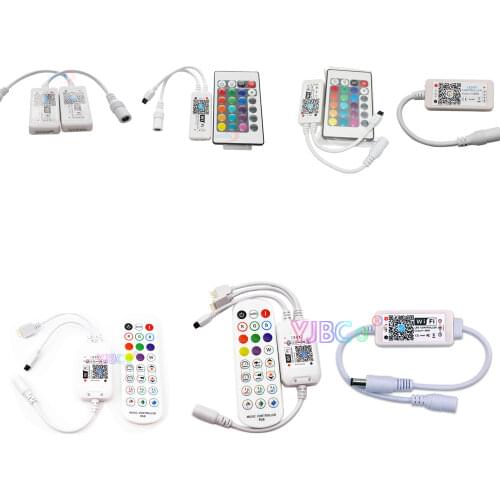 Magic Home WiFi Single color/RGB/RGBW/RGB+CCT LED Controller DC5V 12V 24V Bluetooth-compatible IR Remote for LED Strip Lamp