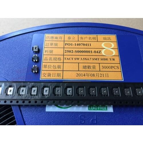 Taiwan Round DIP 3.5*4.7MM Tortoise Button Digital Accessories Tact Switch 4 Pin SMD