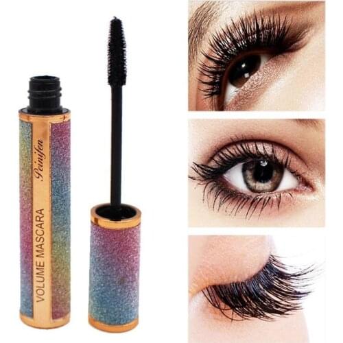 1pcs 4D Starry Sky Mascara Thick Eyelash Extension Lengthening No Blooming Silk Fiber Lash Natural Long Lasting Black Mascara