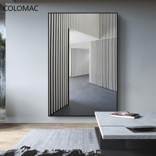 Colomac Custom 8D Modern Light Luxury Entrance Hall Living Room Background Wallpaper Aisle Vertical Mural Stickers Drop Shopping