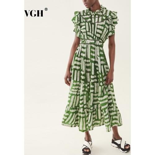 VGH Summer Dresses With Flounces
