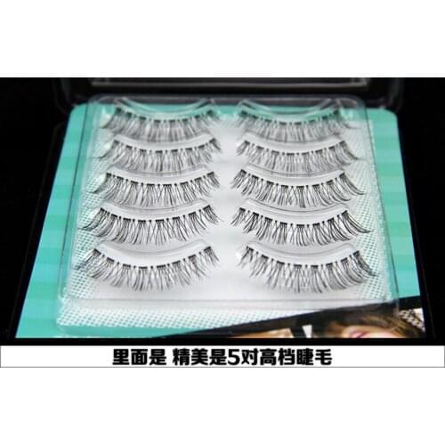 100set 5Pairs/set New High Quality Natural Soft Eye Lashes Makeup Handmade Thick Fake False Eyelashes fashion
