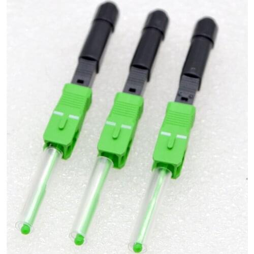 GONGFENG 100pcs NEW SC APC Quick Connector FTTH Telecom grade Hot melt Fiber Optic Connector Special Wholesale
