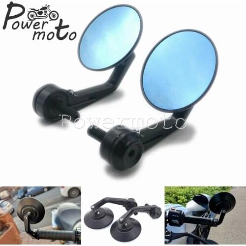 12mm Bolt-on Motorcycle Side Mirror CNC Round Handlebar Black Bar End mirrors For BMW R nineT Scrambler Urban F800R HP4 S1000 RR
