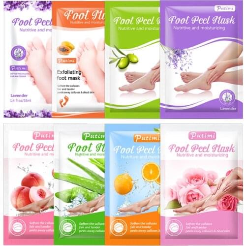 10Pairs Feet Exfoliating Foot Masks Pedicure Socks Moisturizing Scrub Feet Mask Remove Dead Skin Heels Peeling Mask For Foot Spa