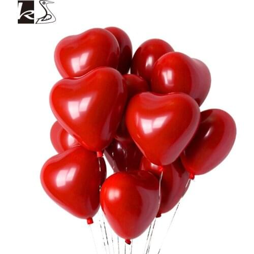 50PCS Heart Shape Balloon Double Layer Balloon Black and Ruby Red Layers Confession Party Marriage Wedding Décor Balloon