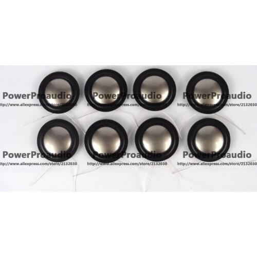8pcs 25.4mm 25.5mm (1") silk+Titanium diaphragm dome Tweeters voice coil menbrance 8ohm 1inch