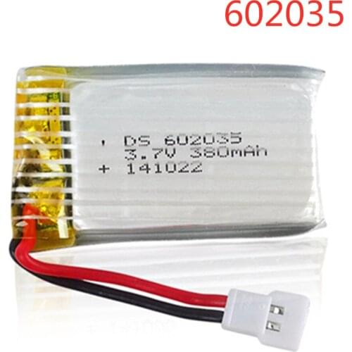 3.7V 380mAh Battery For Hubsan X4 H107 Venus Reached 385 DiFeida DFD F180 F47 F48 Lipo Battery 602035 20C