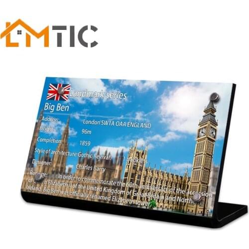 Acrylic display stand brand for Big Ben toy building blocks