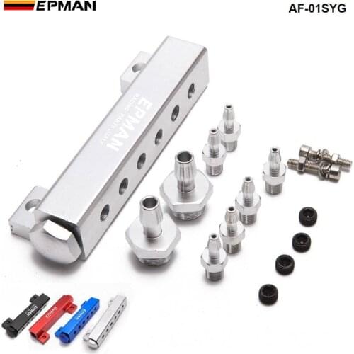 6 Ports 1/8 NPT Aluminum Turbo Wastegate Boost Vacuum Intake Manifold Kit For Nissan Fits: More than one AF-01SYG