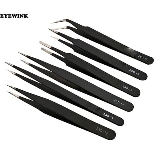 7 Styles ESD-10/ESD-11/ESD-12/ESD-13/ESD-14/ESD-15 VETUS BGA ESD Antistatic Tweezers