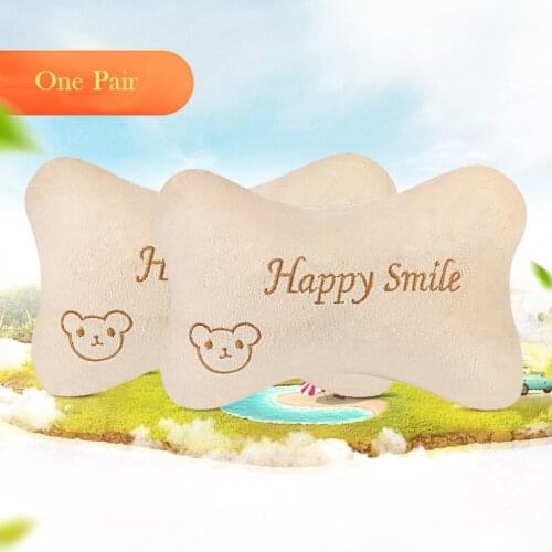 Car Headrest Plush Neck Pillow 1Pair Pack For Seat Breathable Comfortable Soft Car Rest Cushion Accessories Pillow