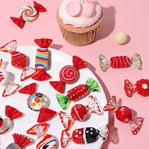 High Borosilicate Glass Candy Fake Sweet Sugar Artificial Food Miniature Dollhouse Ornament Decoration Home Decor DIY Accessorie